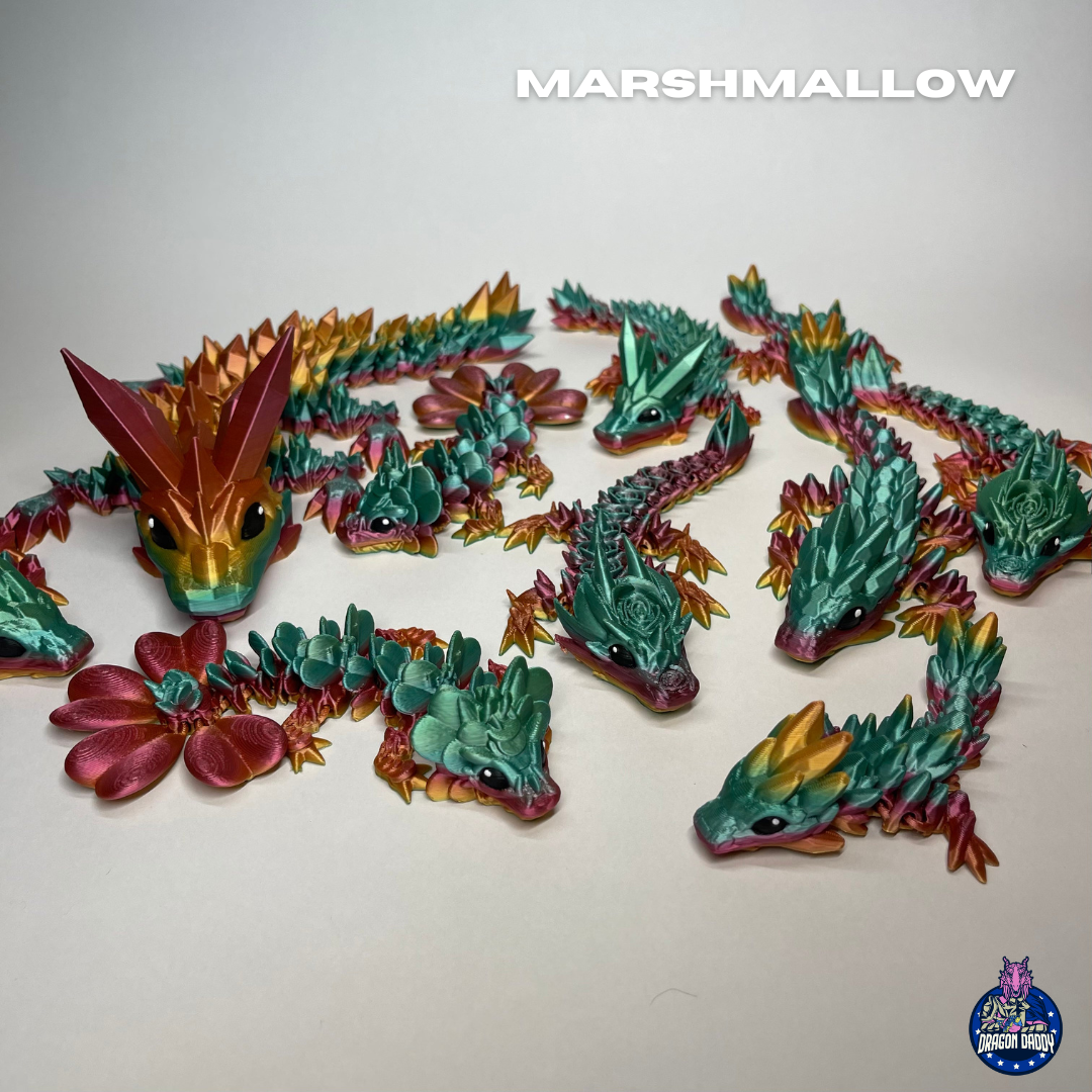 Rosie our Rose Dragon - 3D Printed Dragons