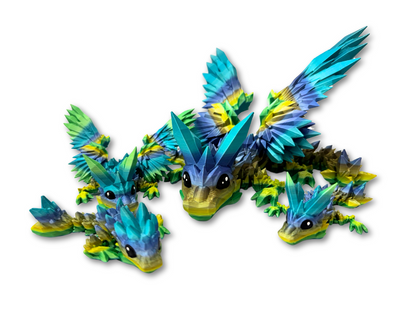 Crystalwing Winged Dragon - 3D Printed Dragons